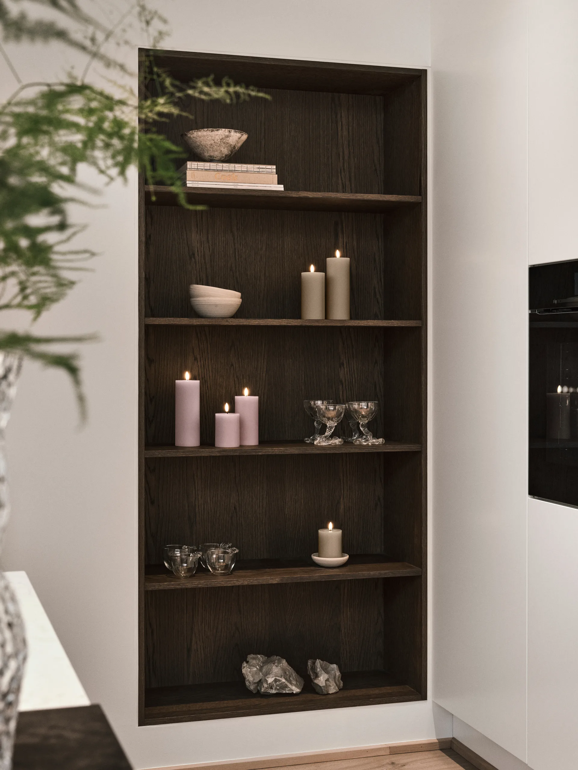 ester & erik Blockkerze LED, 18 Nougat Note, 10cm ester & erik