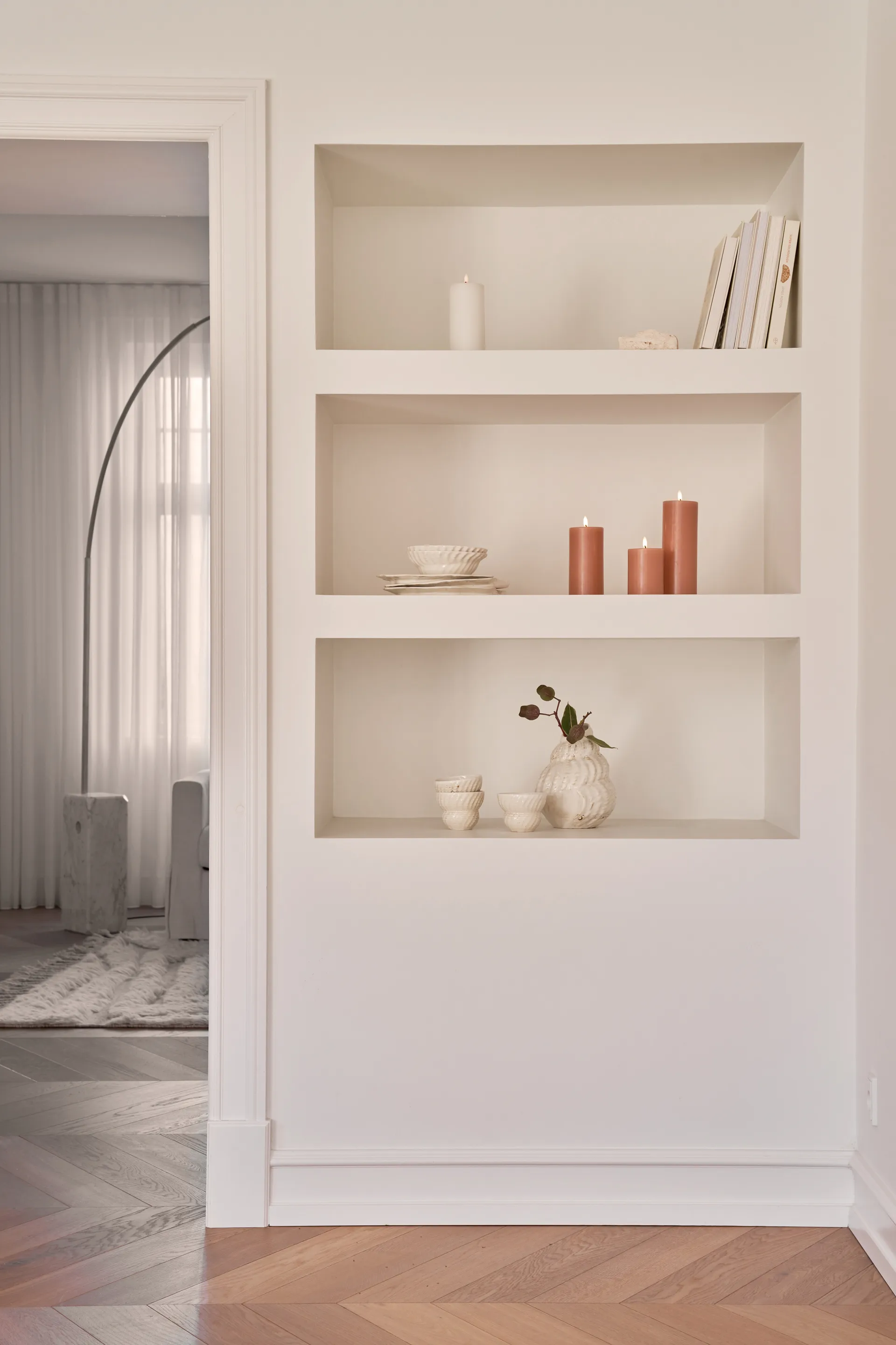 ester & erik Blockkerze LED, 20 Rosy caramel, 20cm ester & erik