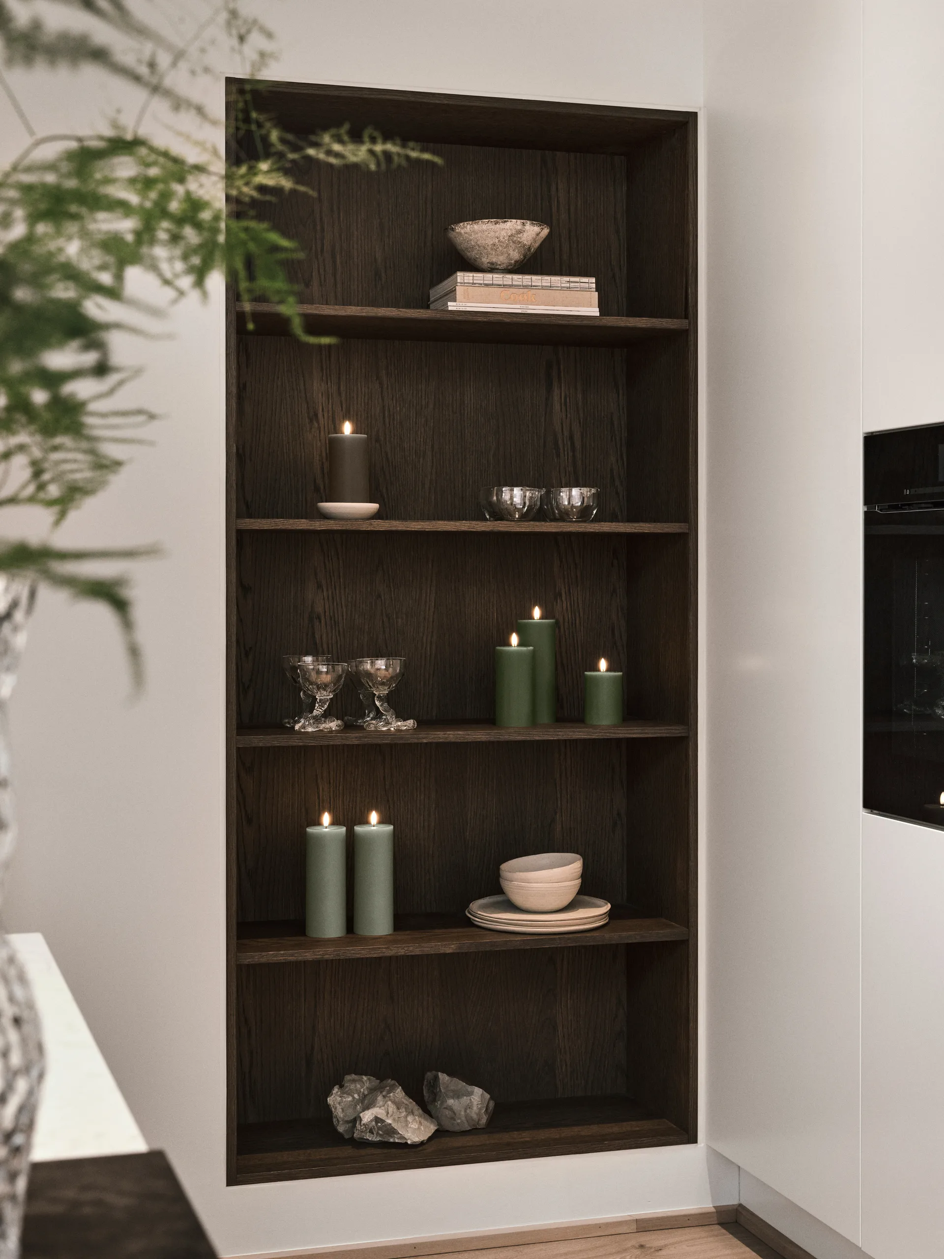 ester & erik Blockkerze LED, 70 Green Soil, 15cm ester & erik