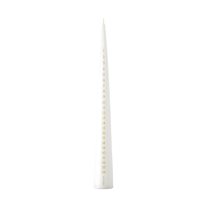 ester & erik Kalenderkerze 37cm - 31 pure white - ester & erik