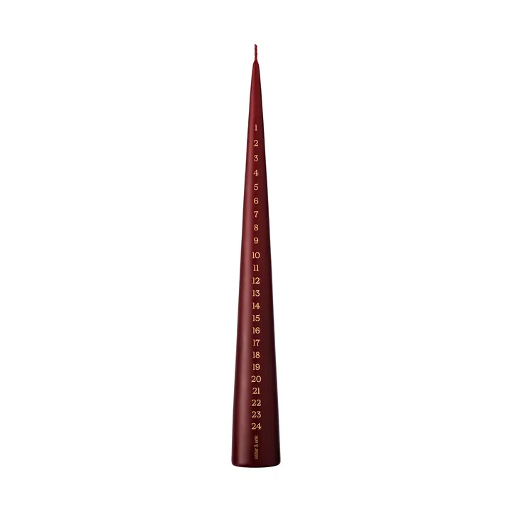ester & erik Kalenderkerze 37cm - 44/2 deep wine - ester & erik