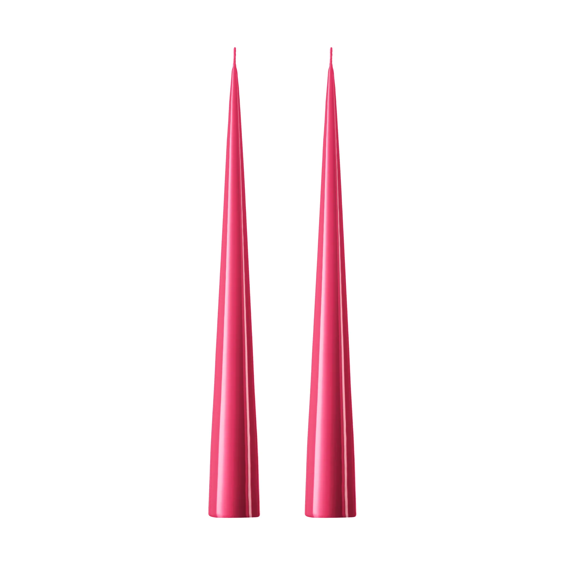 ester & erik Kegelkerze 37cm 2er Pack lackiert, Deep pink 41/2 ester & erik