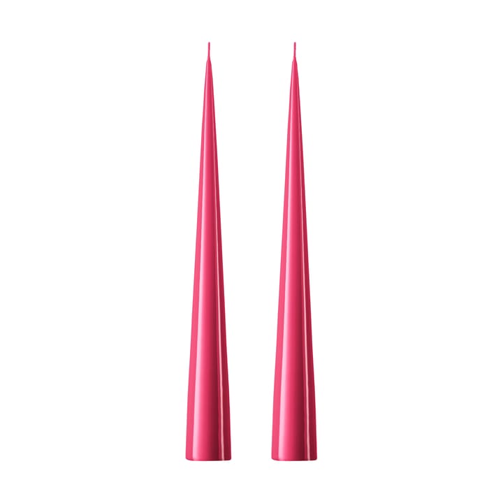 ester & erik Kegelkerze 37cm 2er Pack lackiert - Deep pink 41/2 - ester & erik