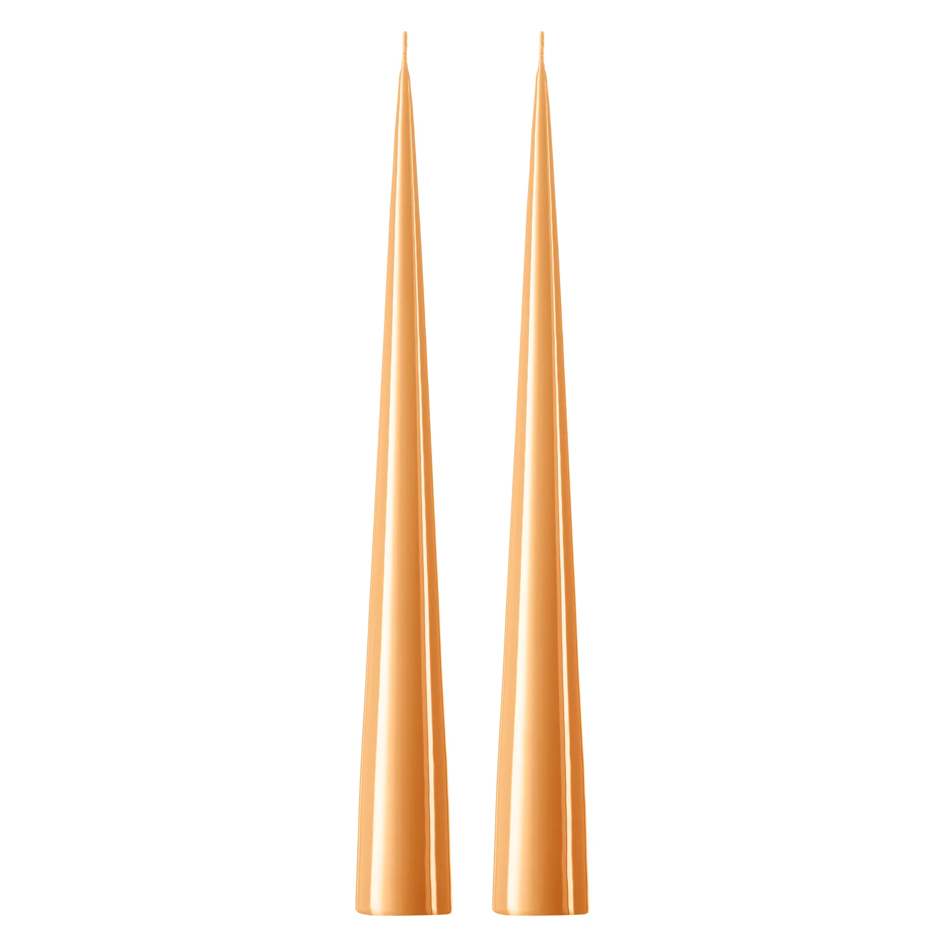ester & erik Kegelkerze 37cm 2er Pack lackiert, Dunkle Aprikose 19-0 ester & erik