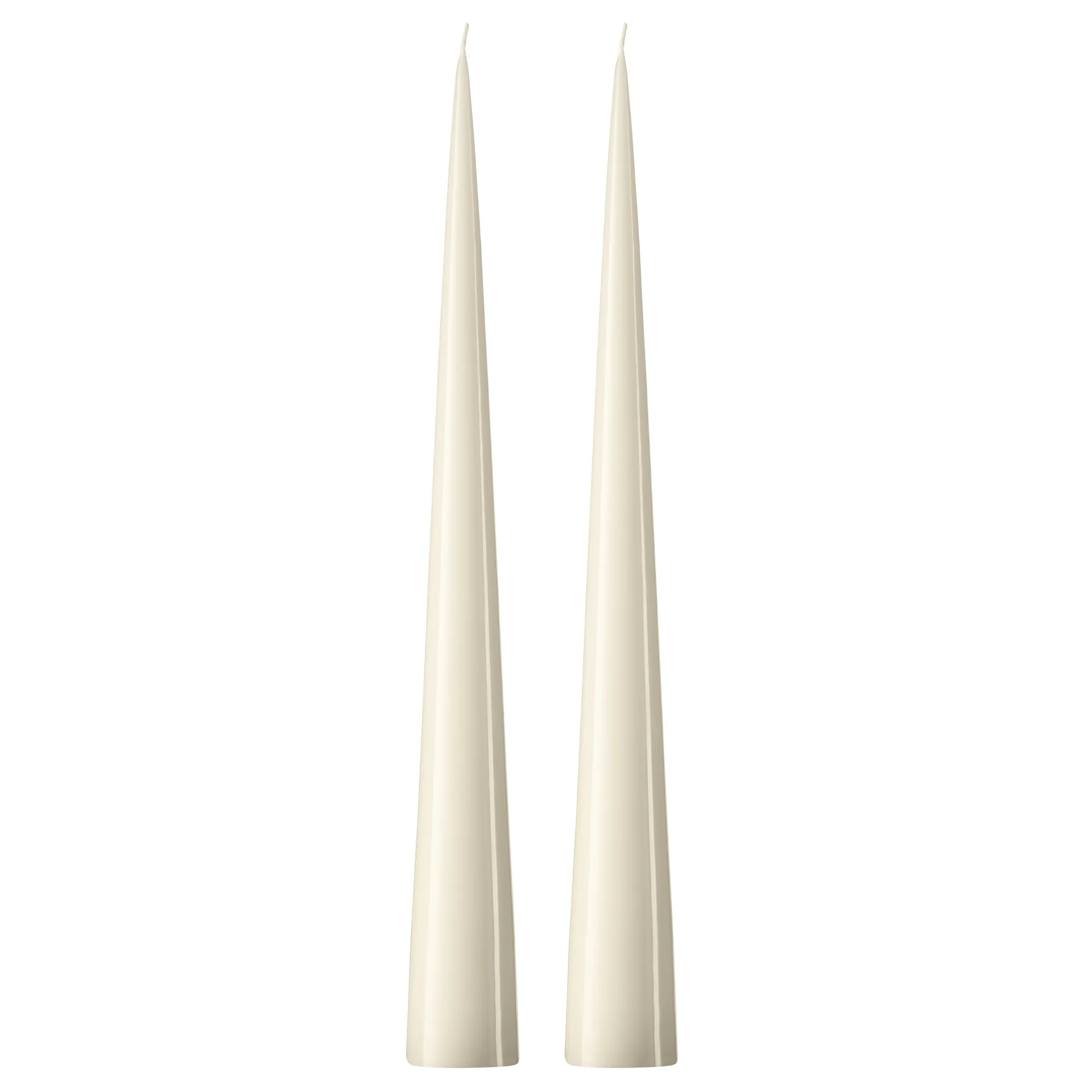ester & erik Kegelkerze 37cm 2er Pack lackiert, Ivory 06-0 ester & erik