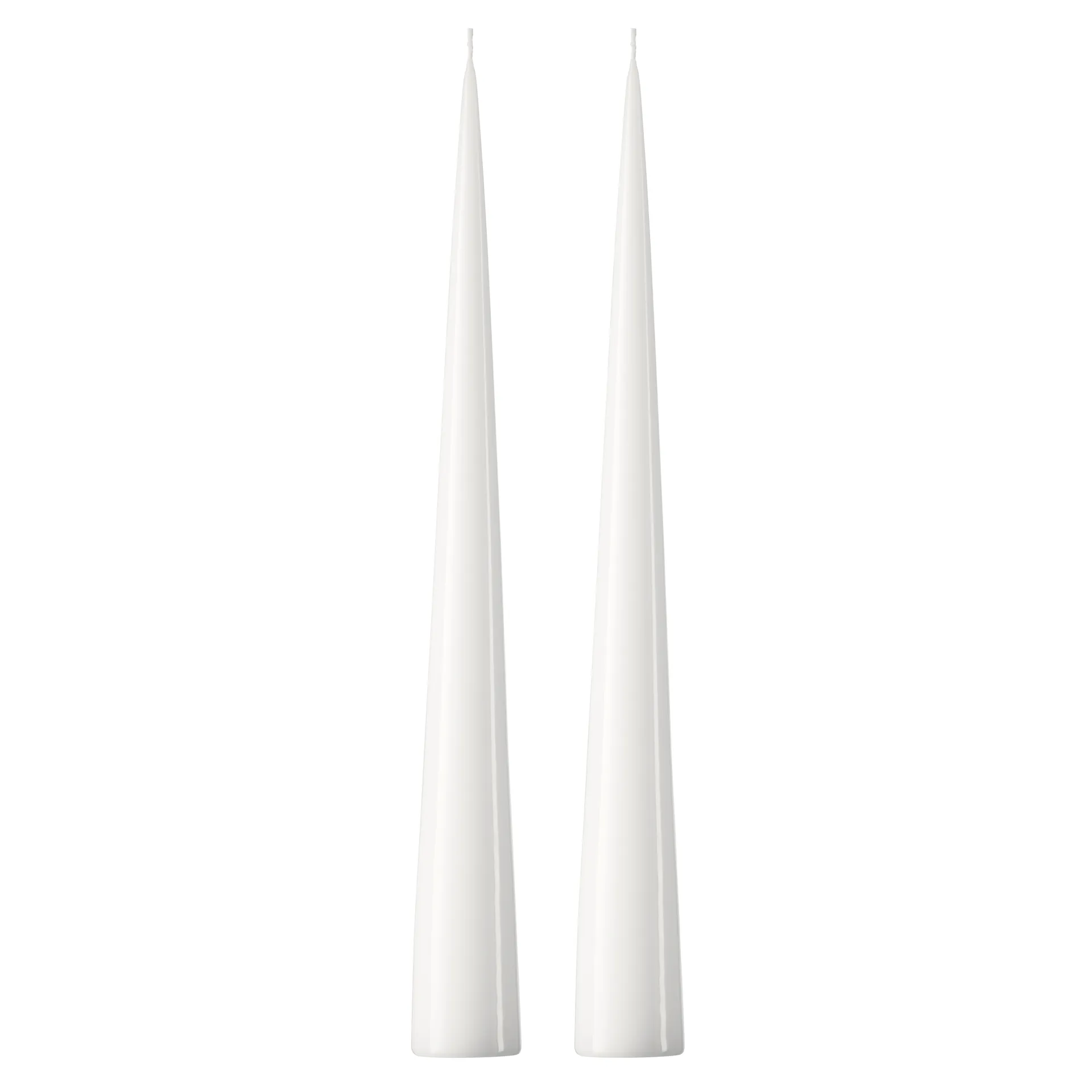 ester & erik Kegelkerze 37cm 2er Pack lackiert, Pure white 31-0 ester & erik