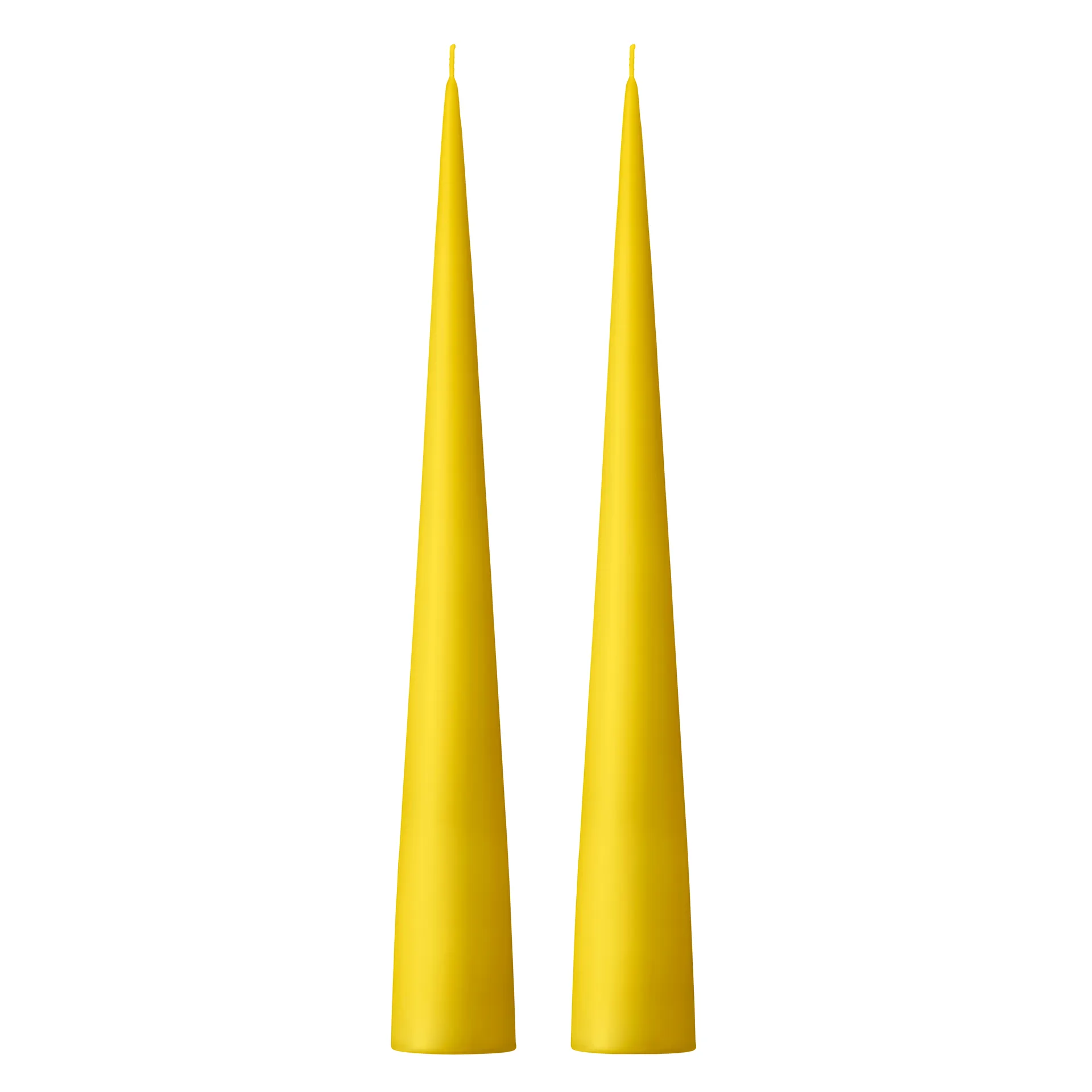 ester & erik Kegelkerze 37cm 2er Pack matt, Lemon drop 15 ester & erik