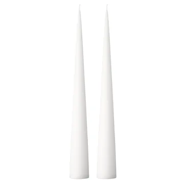 ester & erik Kegelkerze 37cm 2er Pack matt - Pure white 31 - ester & erik
