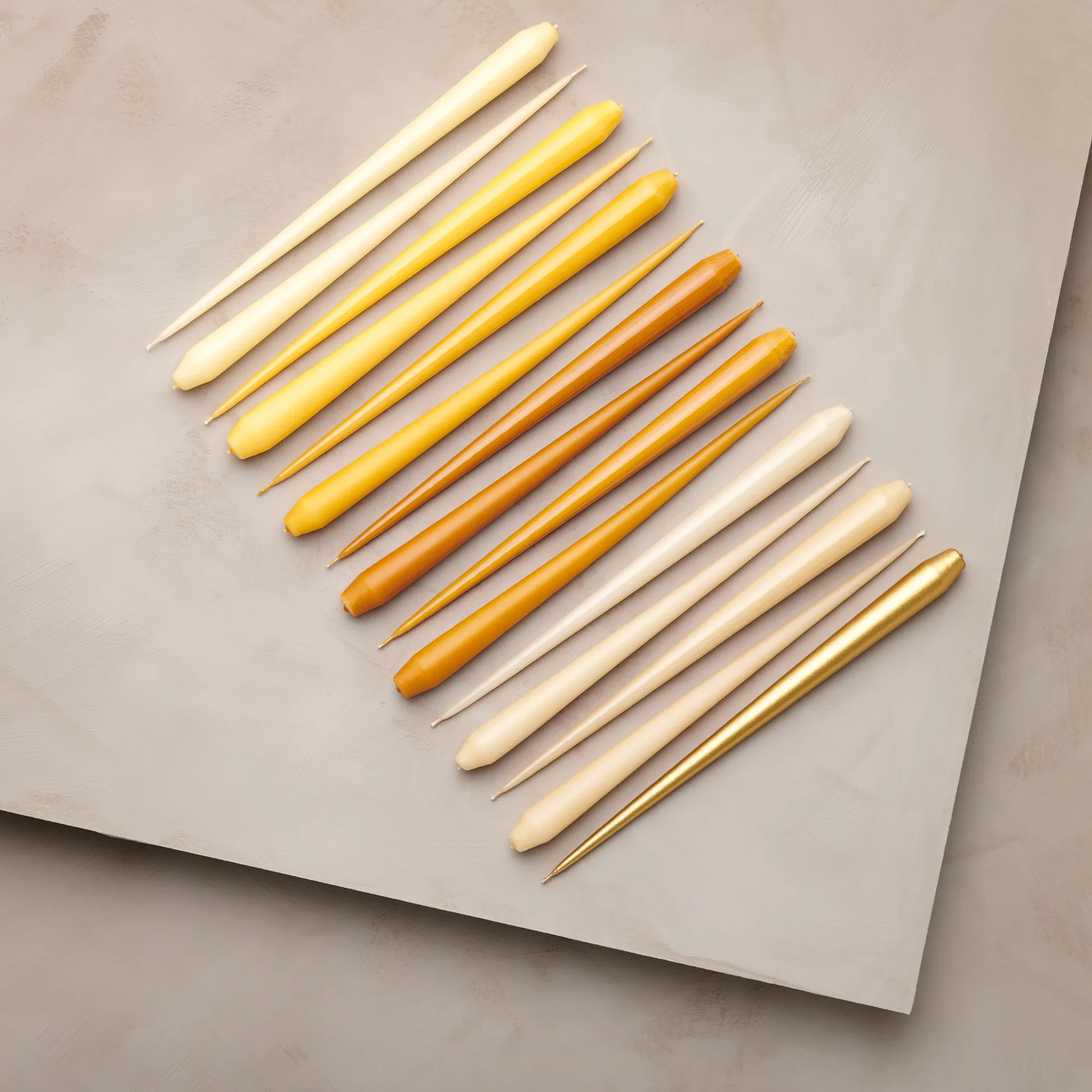 ester & erik Kerze 32cm 4er Pack Metallic, Gold ester & erik