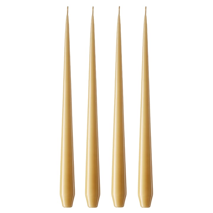 ester & erik Kerze 4er Pack lackiert - beige 14/2-0, 32 cm - Ester & erik