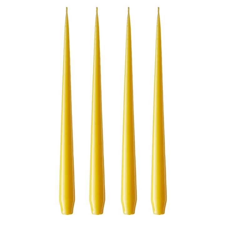 ester & erik Kerze 4er Pack lackiert - dark Lemon drop 15/2-0, 32 cm - Ester & erik