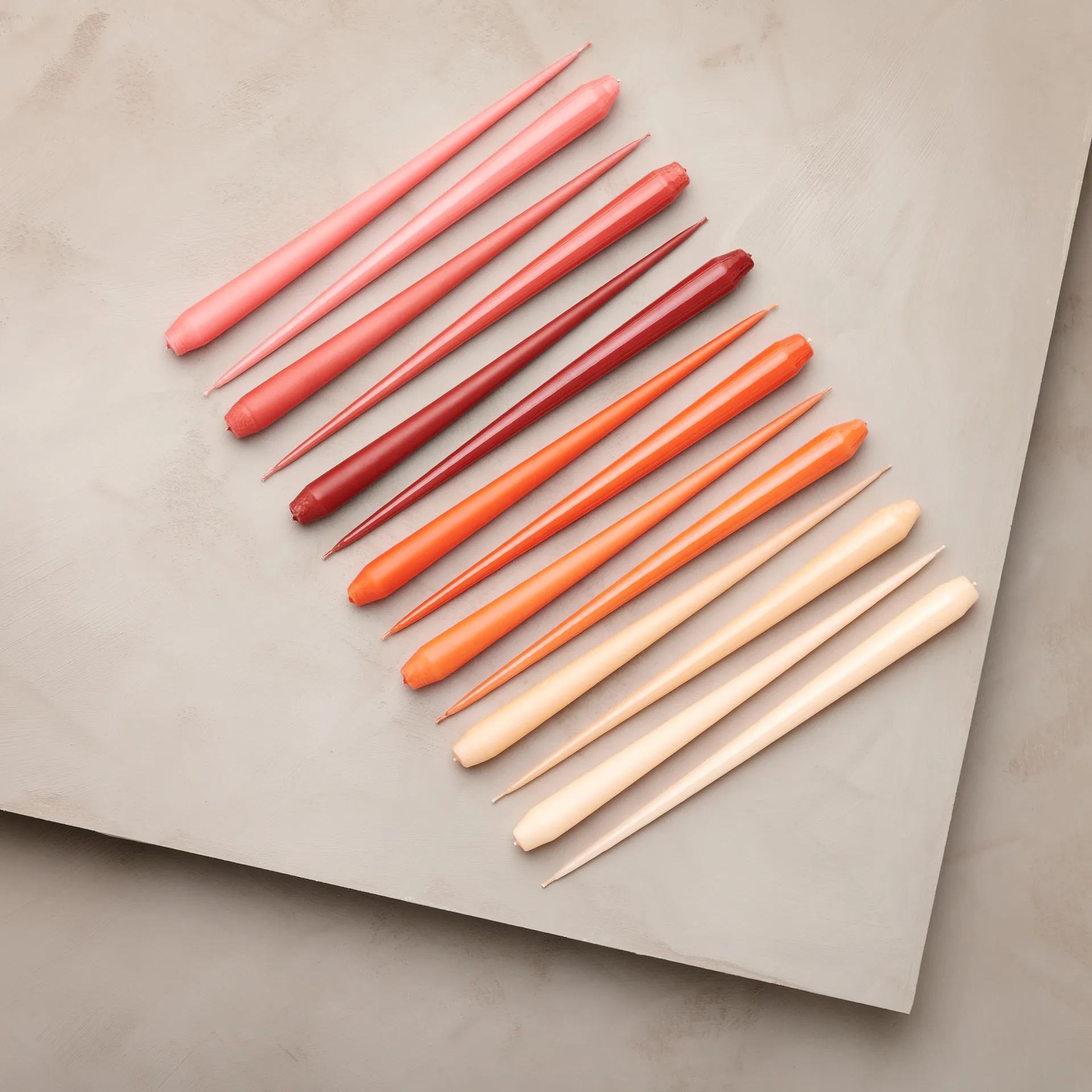 ester & erik Kerze 4er Pack lackiert, dark Melon sorbet 19/2-0, 32 cm ester & erik