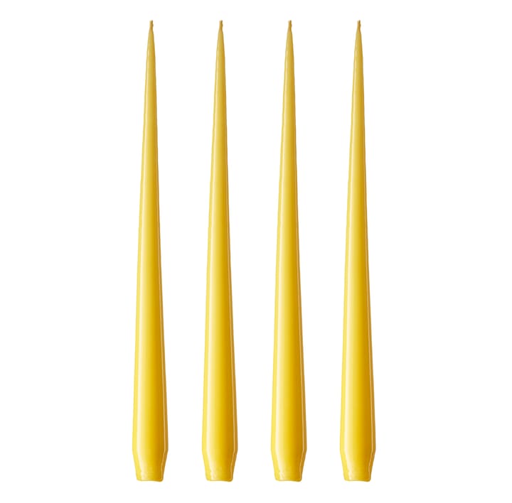 ester & erik Kerze 4er Pack lackiert - Lemon drop 15-0, 32 cm - Ester & erik