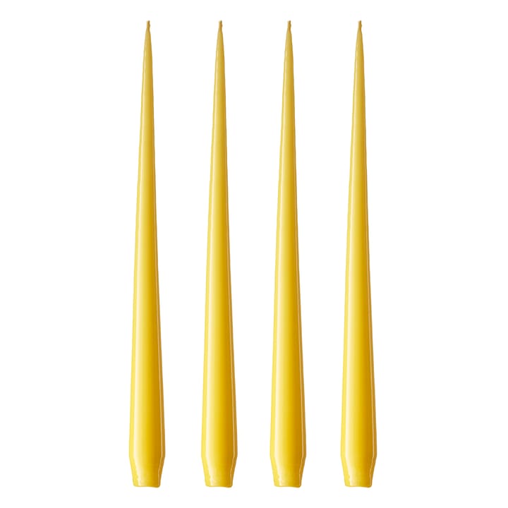 ester & erik Kerze 4er Pack lackiert - Lemon drop 15-0, 42 cm - Ester & erik