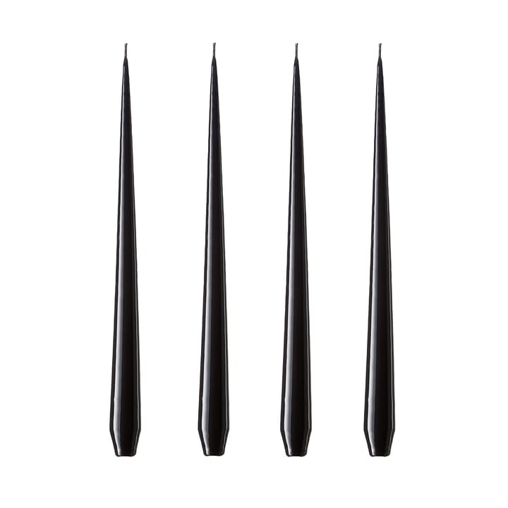 ester & erik Kerze 4er Pack lackiert - Raw black, 32 cm - Ester & erik