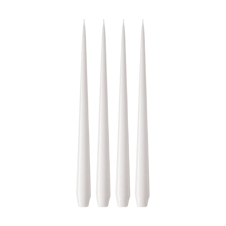 ester & erik Kerze 4er Pack lackiert - White ash 21, 42 cm - Ester & erik