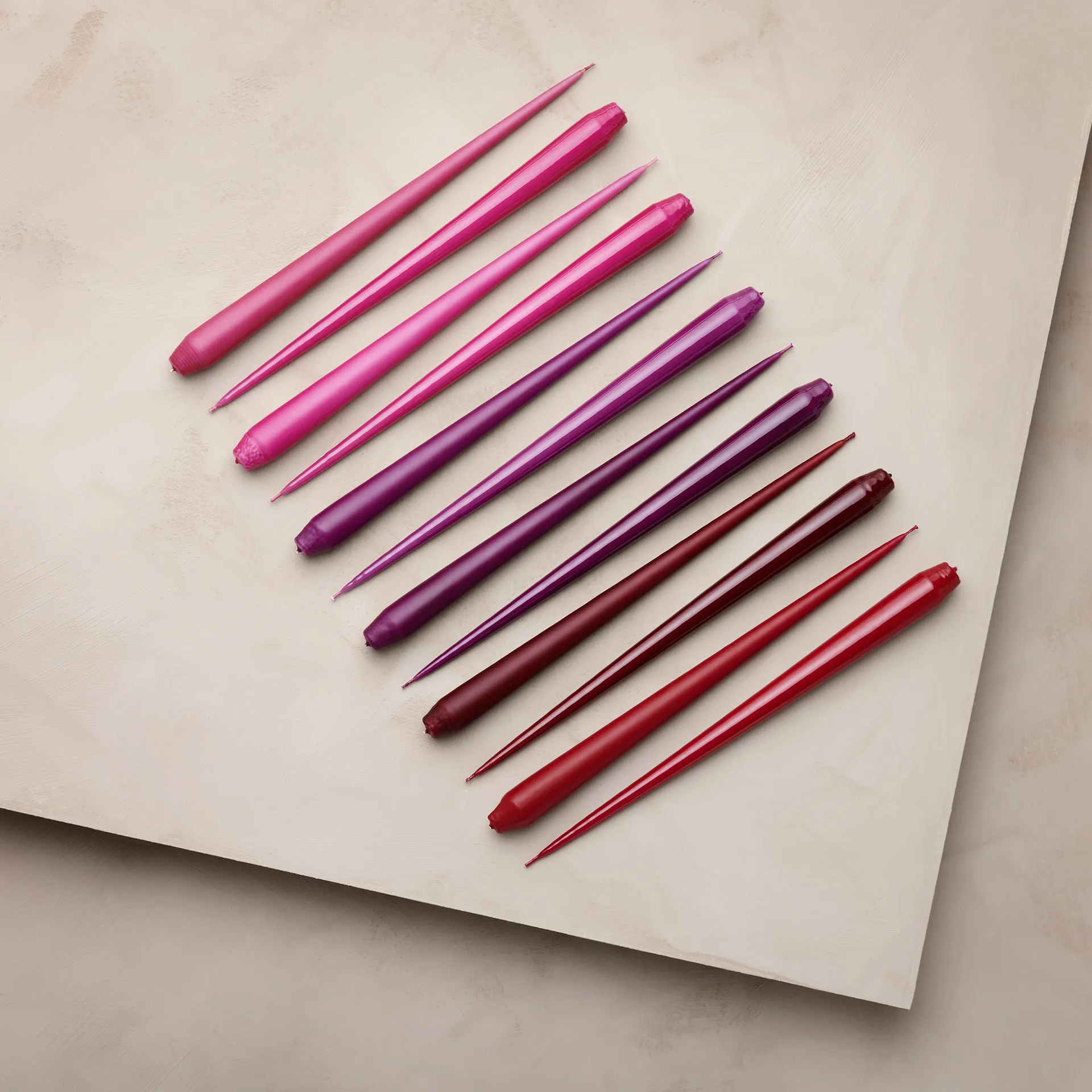 ester & erik Kerze 4er Pack lackiert, Wine, 32 cm ester & erik