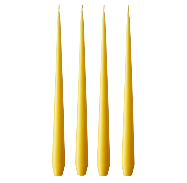 ester & erik Kerze 4er Pack matt - dark Lemon drop 15/2, 32 cm - Ester & erik