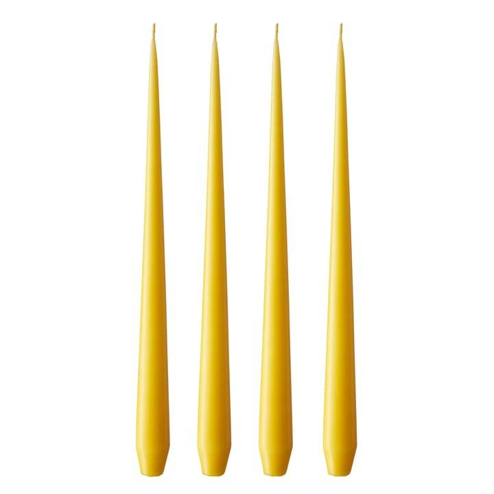 ester & erik Kerze 4er Pack matt - dark Lemon drop 15/2, 42 cm - Ester & erik