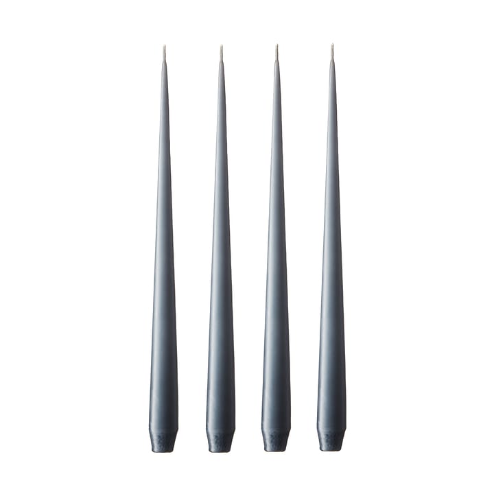 ester & erik Kerze 4er Pack matt - dark slate, 42 cm - Ester & erik