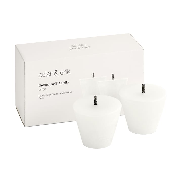 Ester & Erik Nachfüllpackung für Outdoor-Kerzenhalter 2er-Pack, Large ester & erik