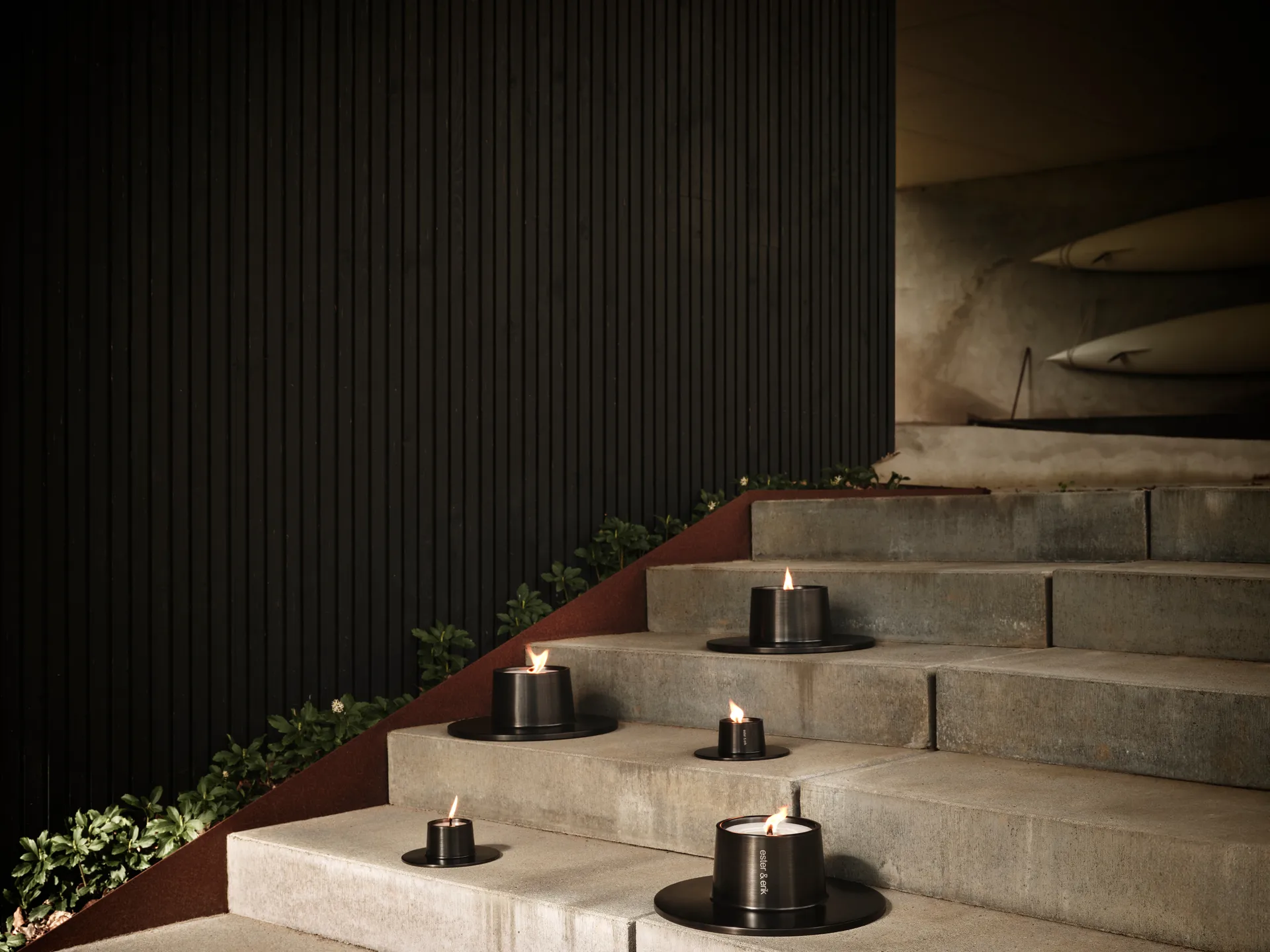 ester & erik Outdoor-Kerzenhalter large 32,3 cm, Black ester & erik