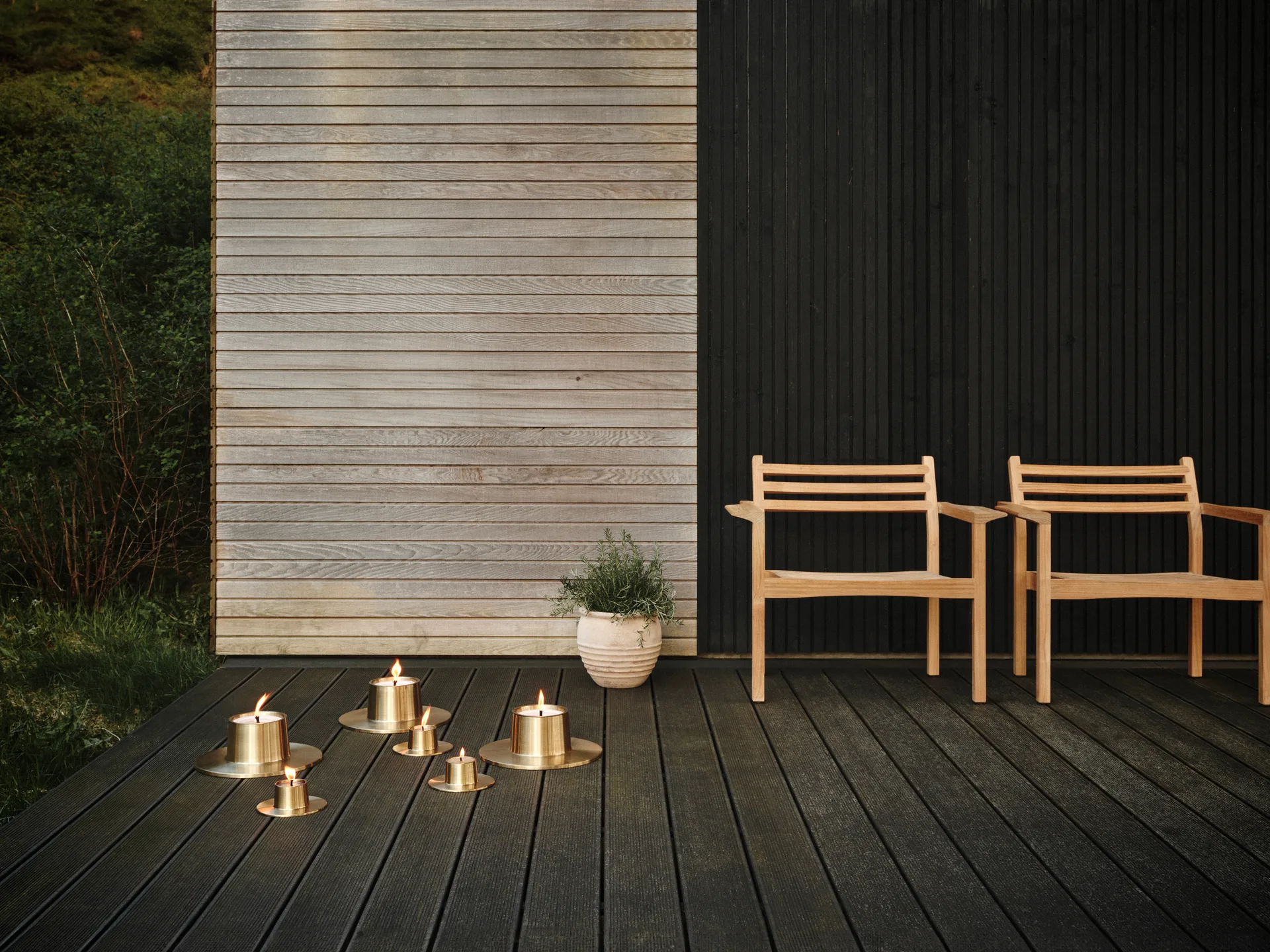 ester & erik Outdoor-Kerzenhalter large 32,3 cm, Gold ester & erik