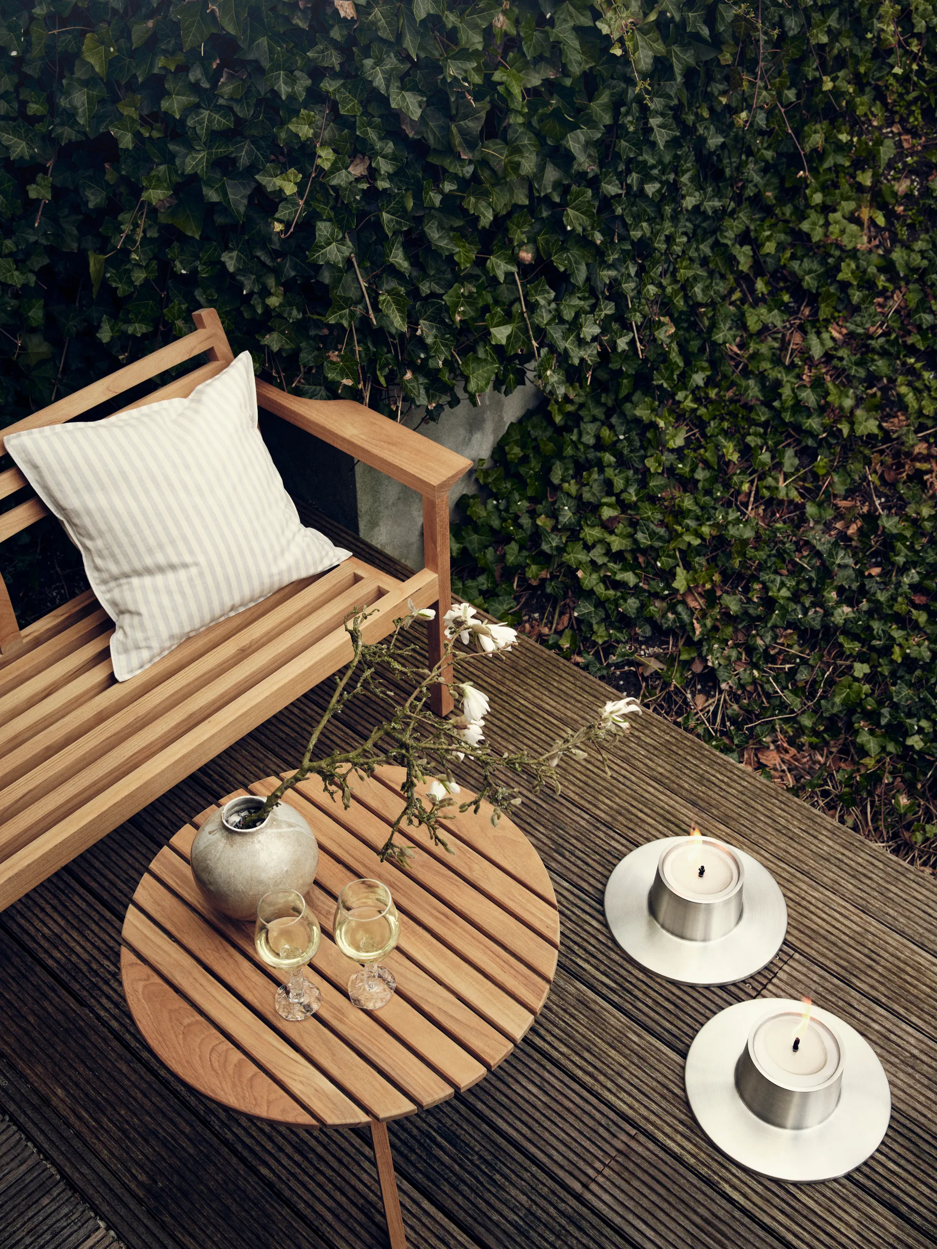 ester & erik Outdoor-Kerzenhalter large 32,3 cm, Silver ester & erik