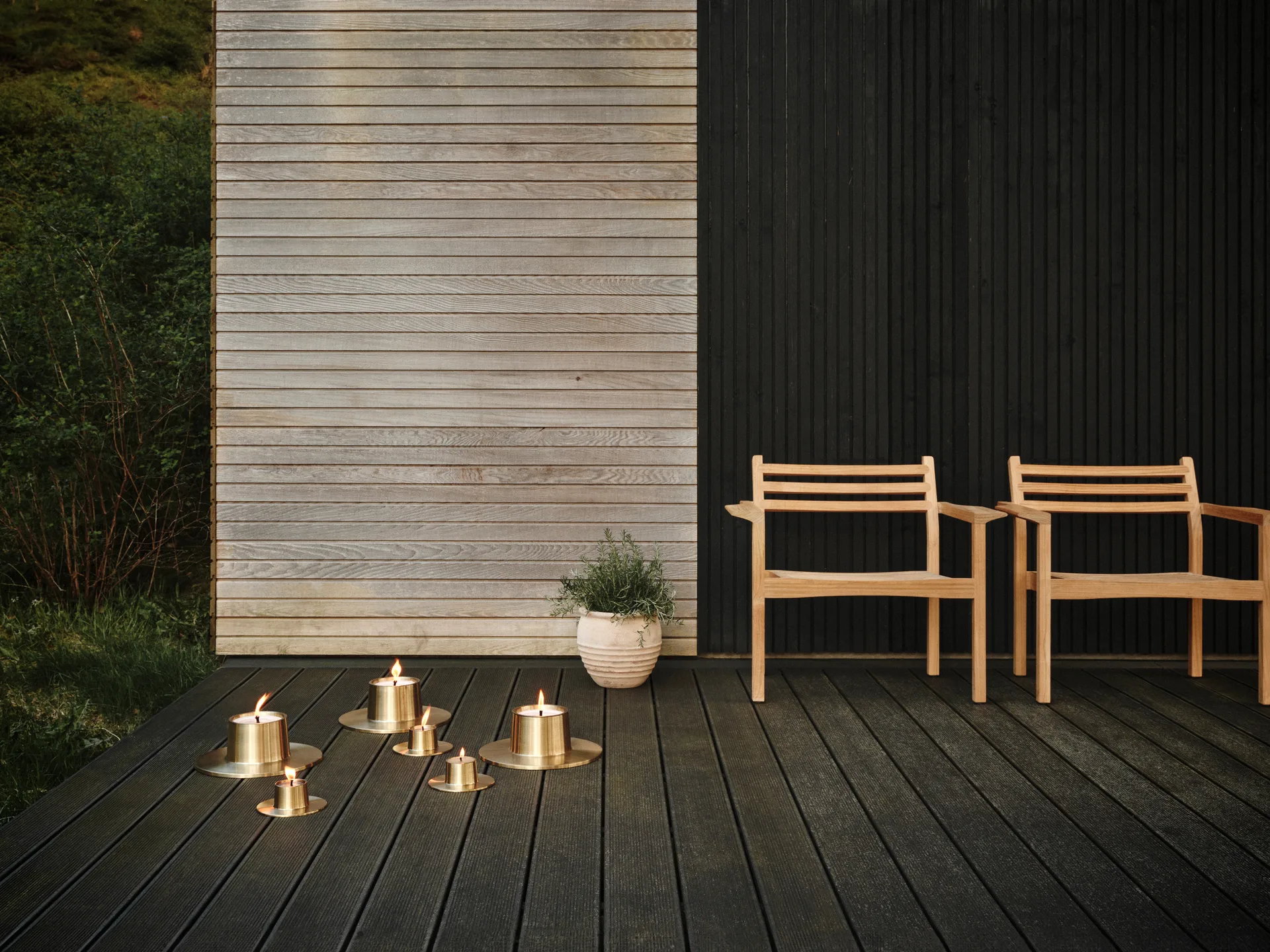 Ester & Erik Outdoor-Kerzenhalter small Ø16 cm, Gold ester & erik