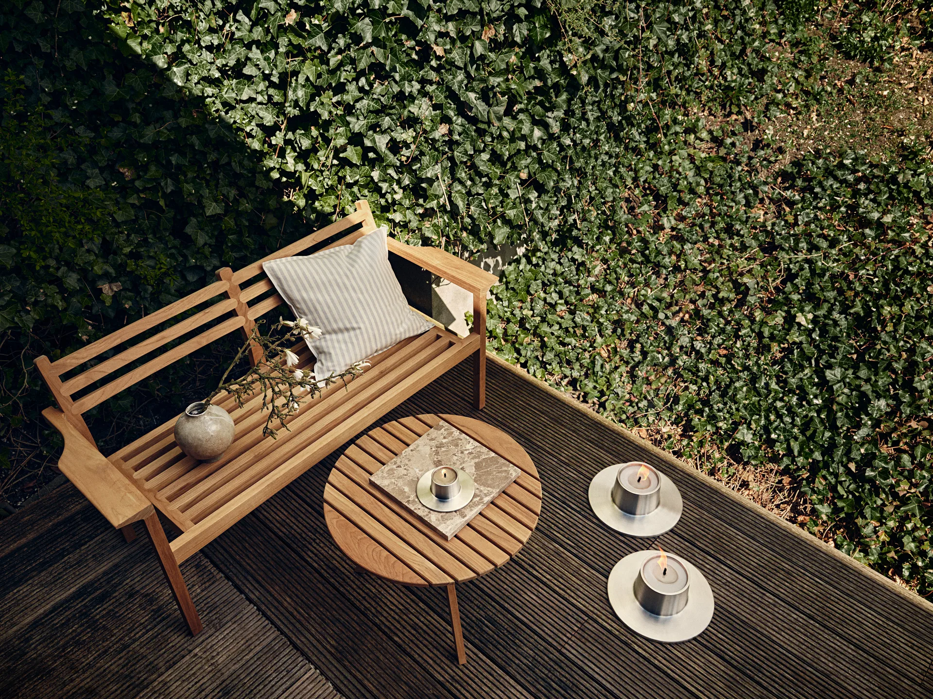 Ester & Erik Outdoor-Kerzenhalter small Ø16 cm, Silver ester & erik