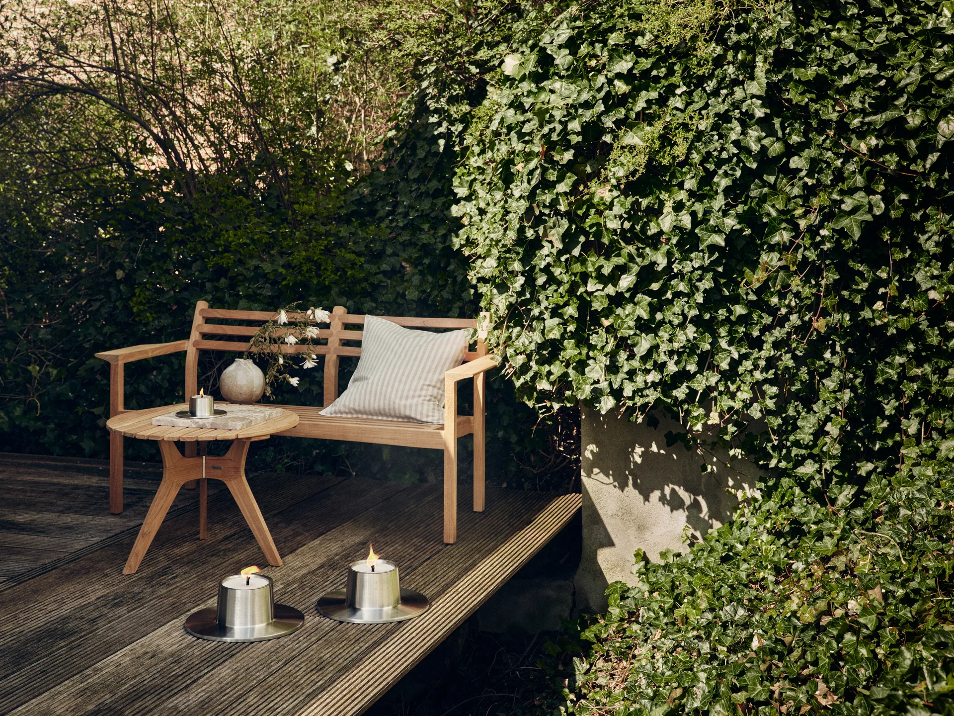 Ester & Erik Outdoor-Kerzenhalter small Ø16 cm, Silver ester & erik