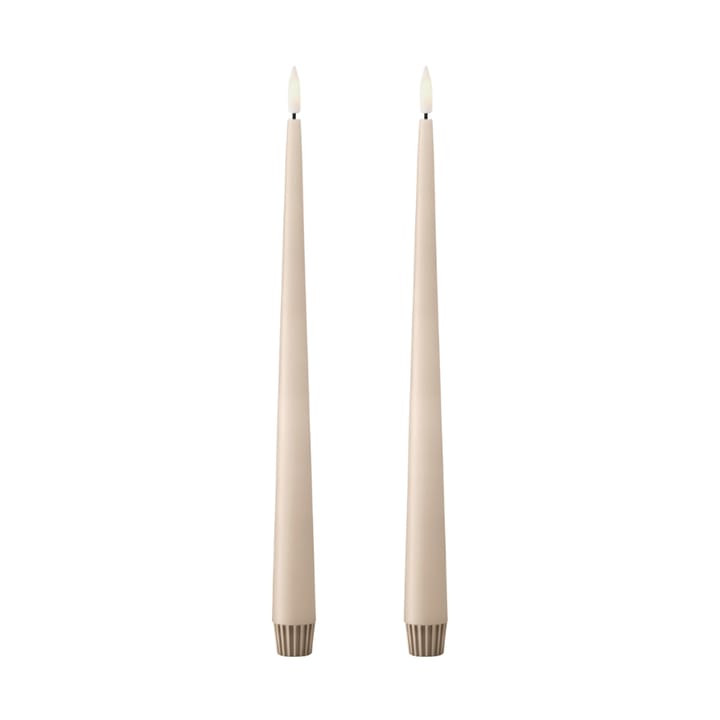 ester & erik Stabkerzen LED 2er-Pack - 11 Ice Latte , 30 cm - Ester & erik
