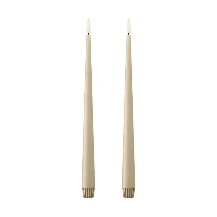 ester & erik Stabkerzen LED 2er-Pack - 14 Pale ginger , 30 cm - Ester & erik