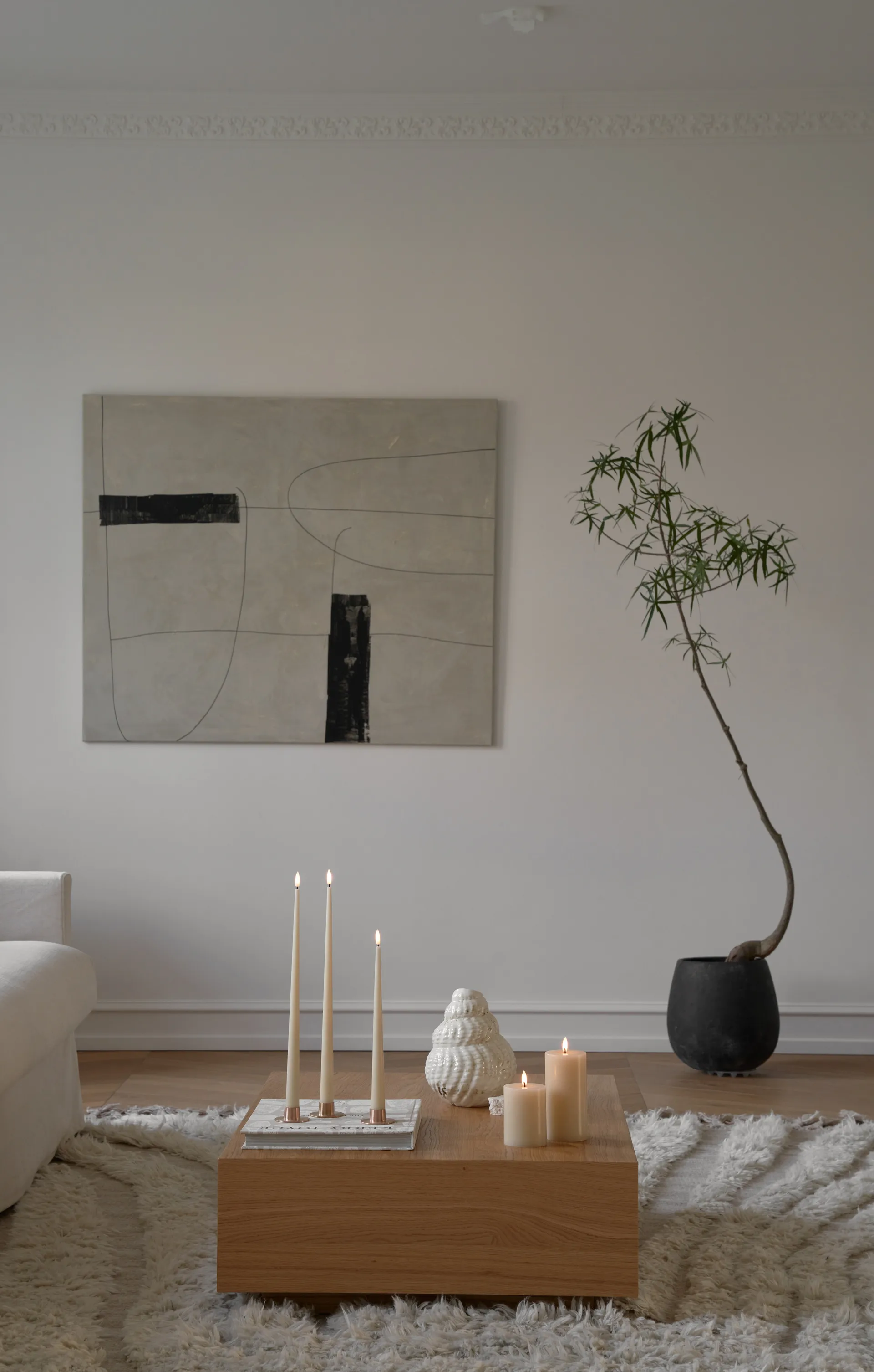 ester & erik Stabkerzen LED 2er-Pack, 14 Pale ginger, 40cm ester & erik