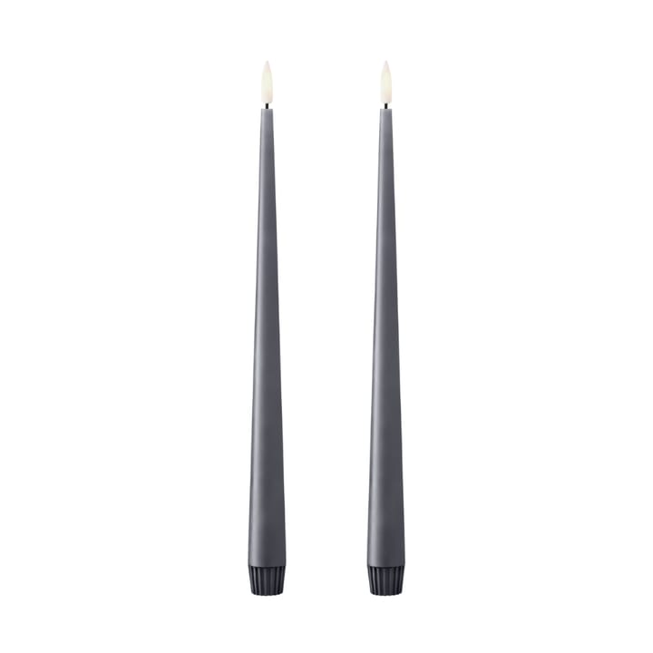 ester & erik Stabkerzen LED 2er-Pack - 74 Dark Slate , 30 cm - Ester & erik