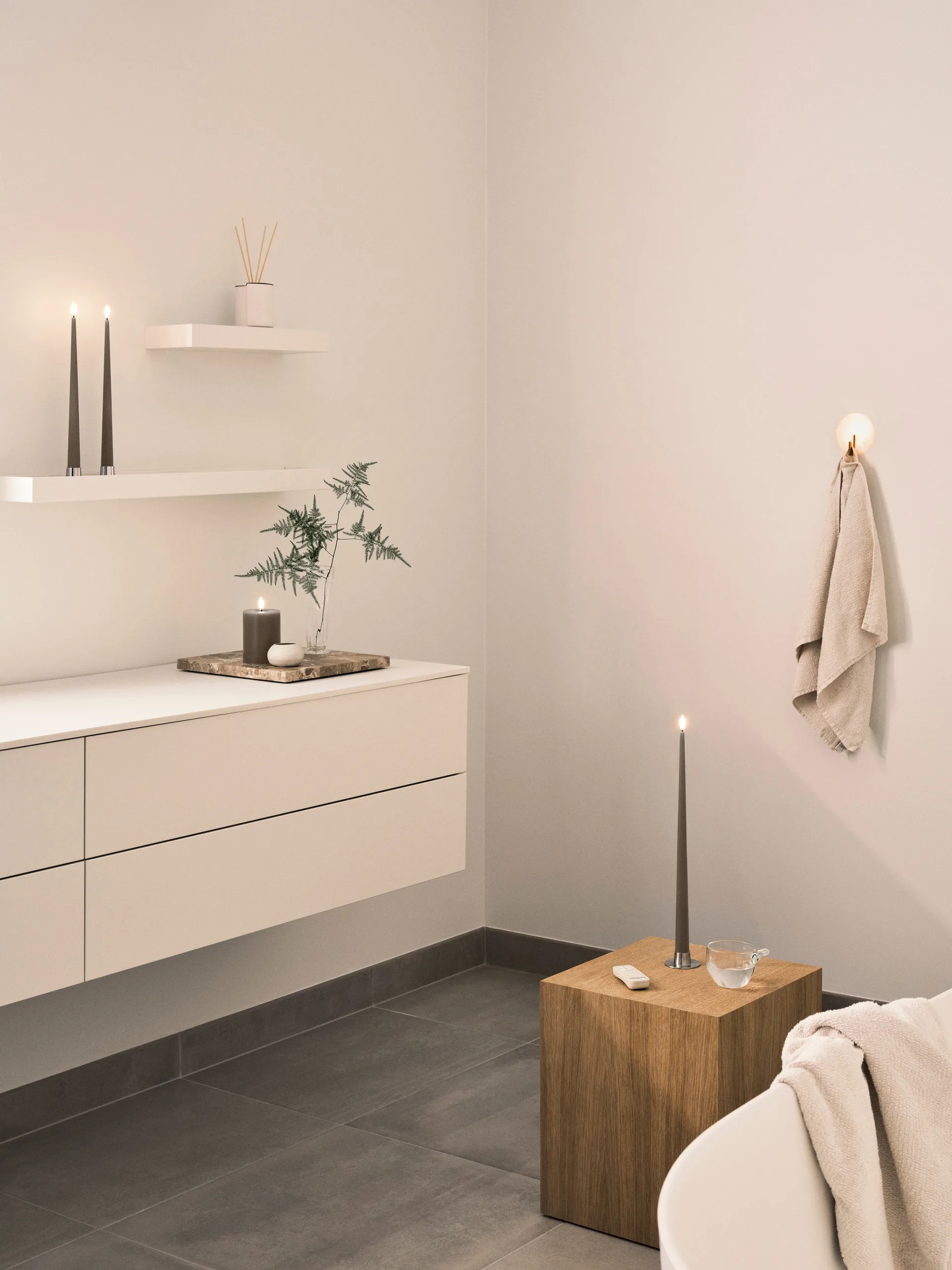 ester & erik Stabkerzen LED 2er-Pack, 77 Caviar , 30 cm ester & erik