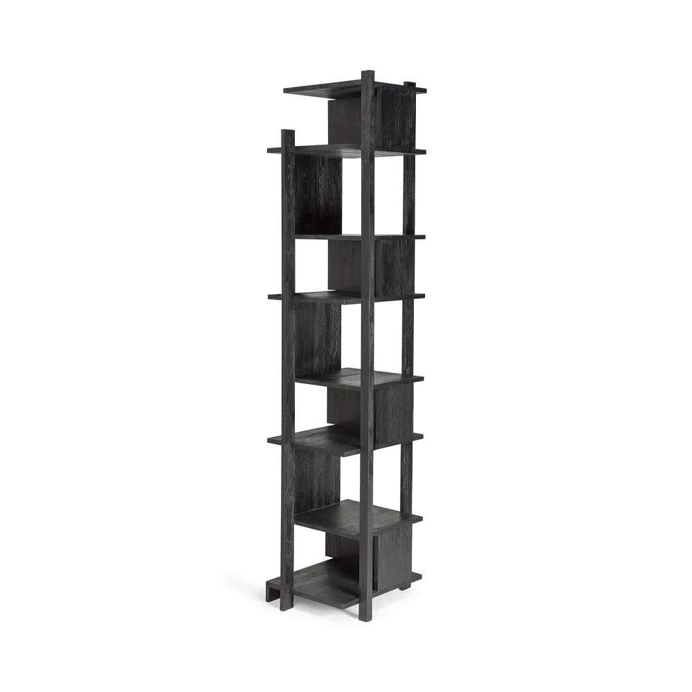Abstract Column Regal, Schwarzes Teak 203x49 cm Ethnicraft