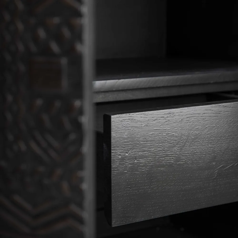 Ancestors Tabwa Schrank, Teak 3-türig-2 Schubladen126x180 Ethnicraft