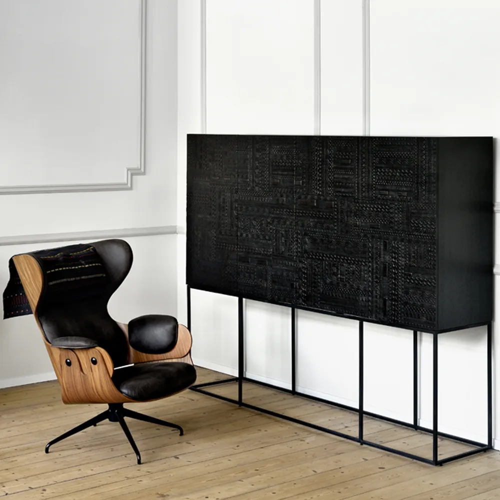 Ancestors Tabwa Schrank, Teak 3-türig-2 Schubladen126x180 Ethnicraft