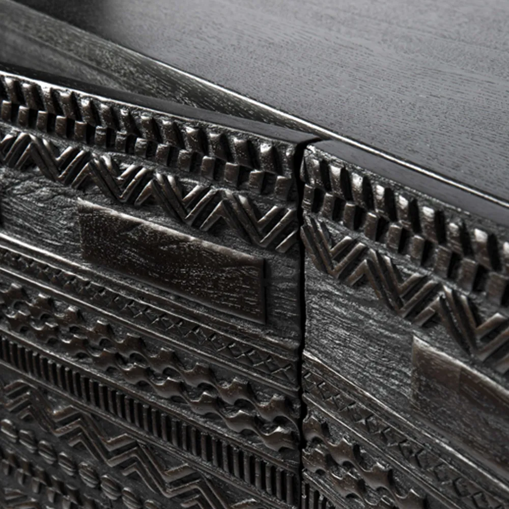 Ancestors Tabwa Schrank, Teak 3-türig-2 Schubladen126x180 Ethnicraft