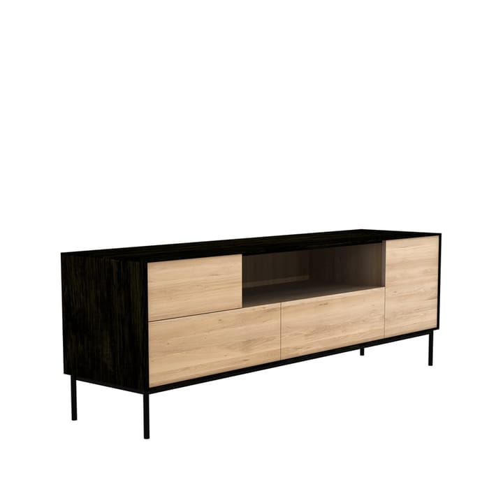 Blackbird Fernsehbank - Schwarze Eiche-Schwarze Metallbeine - Ethnicraft