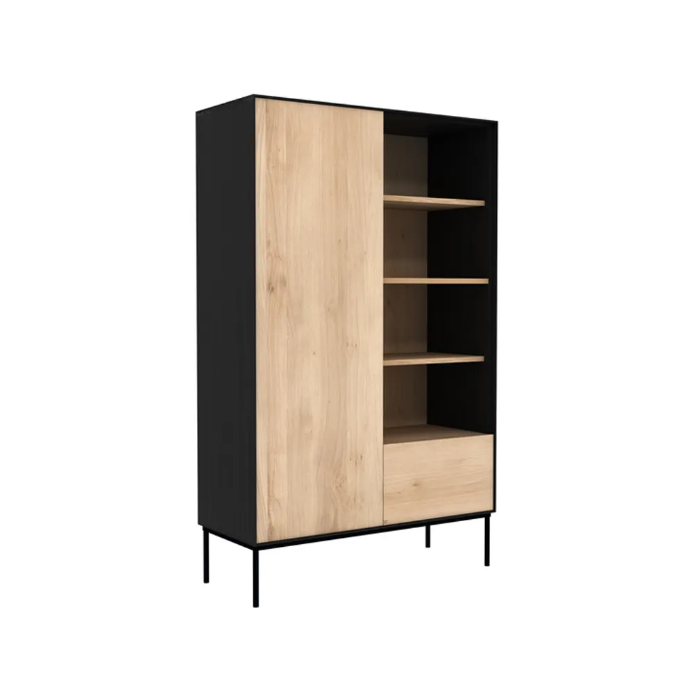 Blackbird Schrank, Schwarz-Eiche-Schwarze Metallbeine Ethnicraft