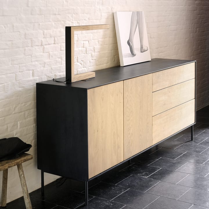 Blackbird Siteboard, Schwarze Eiche 2-türig 3 Schubladen Ethnicraft