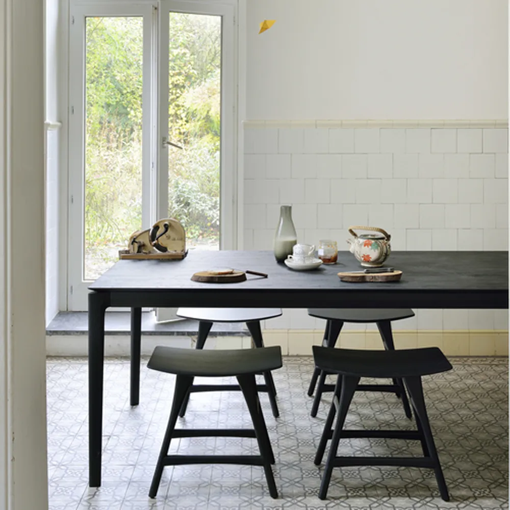 Bok Esstisch 220x95 cm, Schwarz gebeizte Eiche Ethnicraft