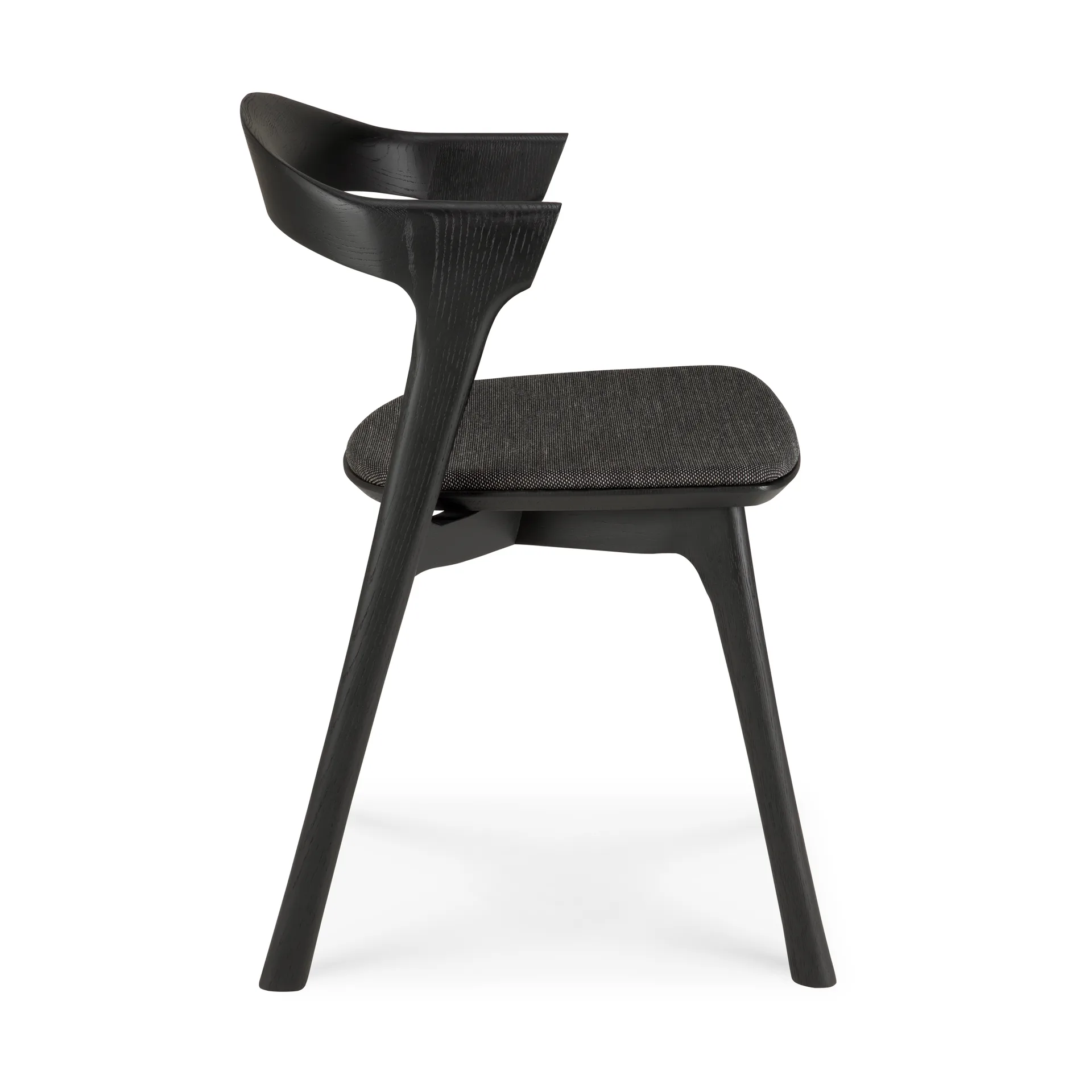 Bok Stuhl, Braune Eiche-Stoff soft black Ethnicraft