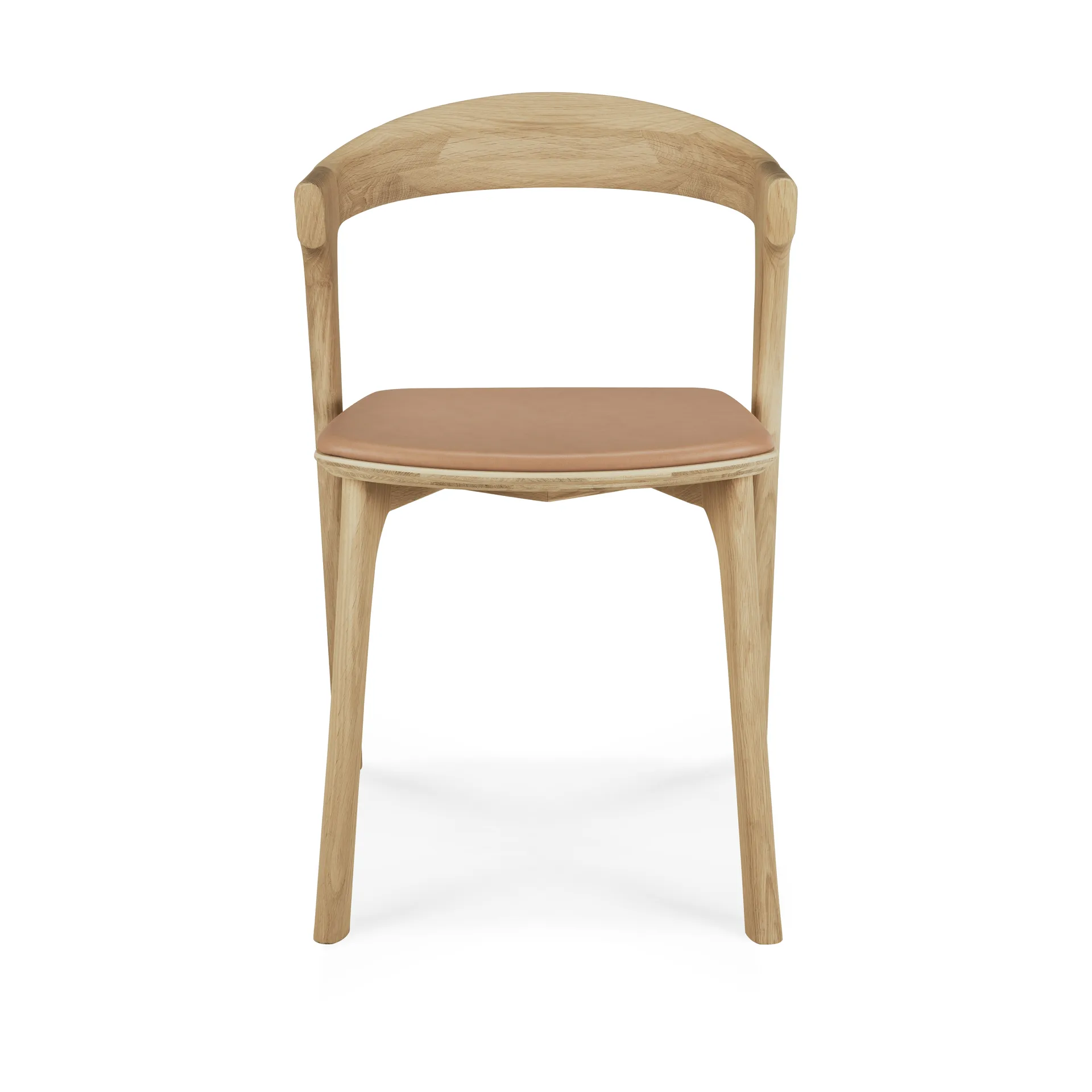 Bok Stuhl, Lackierte Eiche-Leder Sienna Ethnicraft