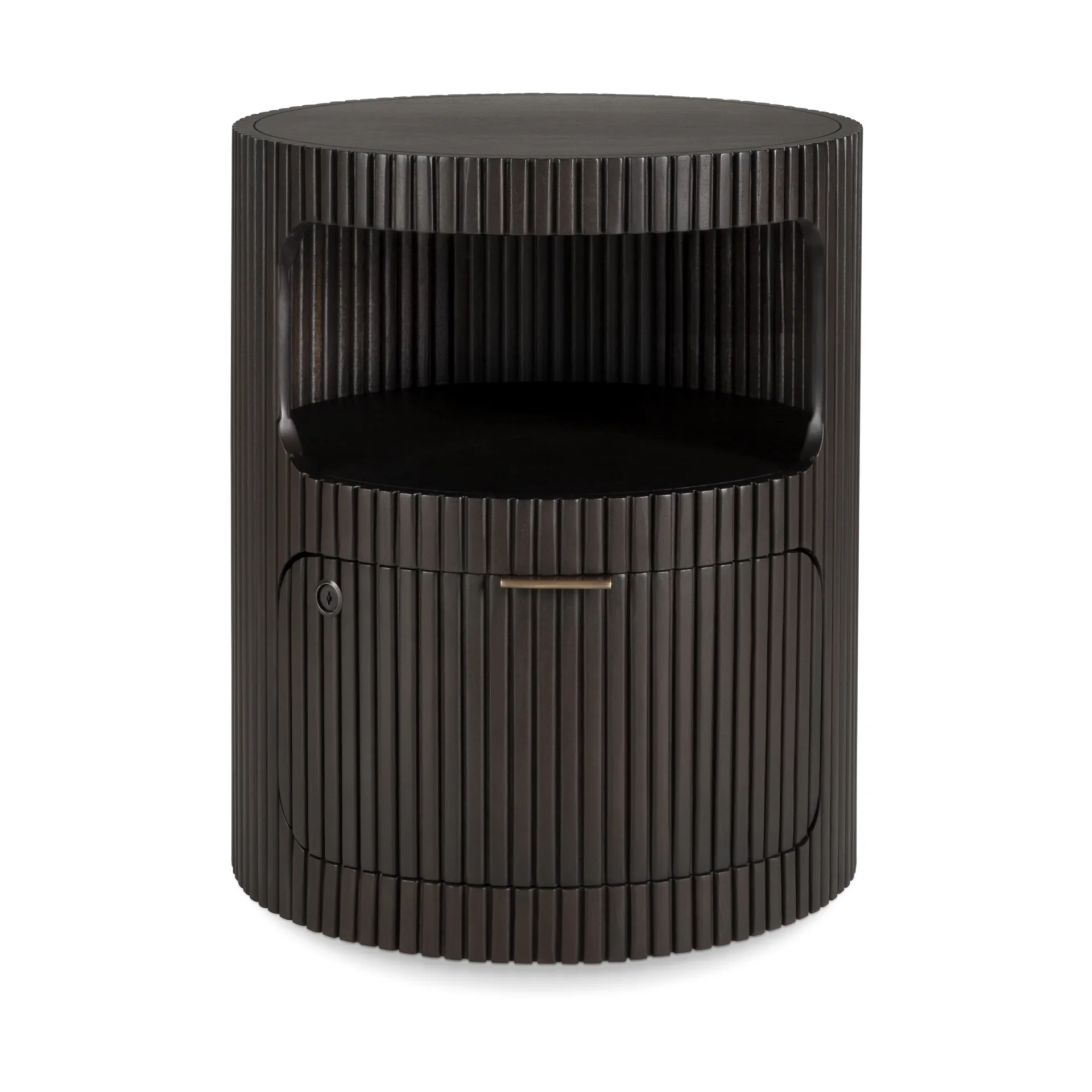 Boomerang Rollcontainer, Dark brown mahogny, Ø45 cm Ethnicraft