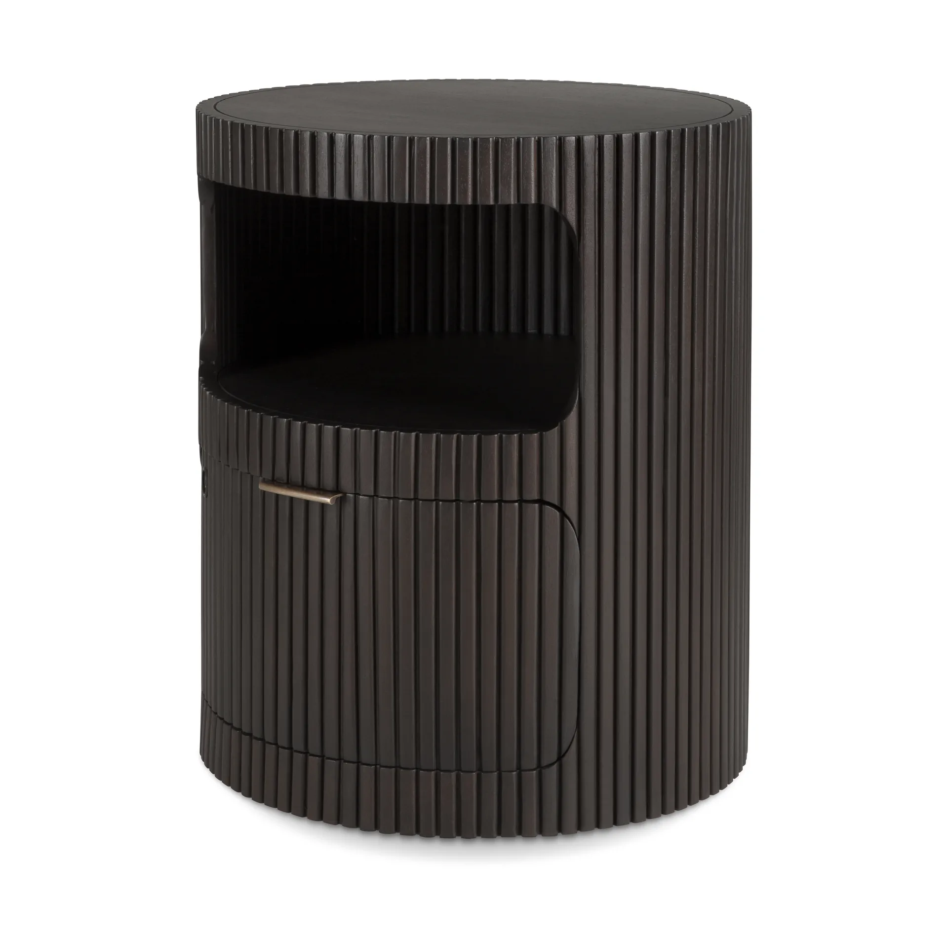 Boomerang Rollcontainer, Dark brown mahogny, Ø45 cm Ethnicraft