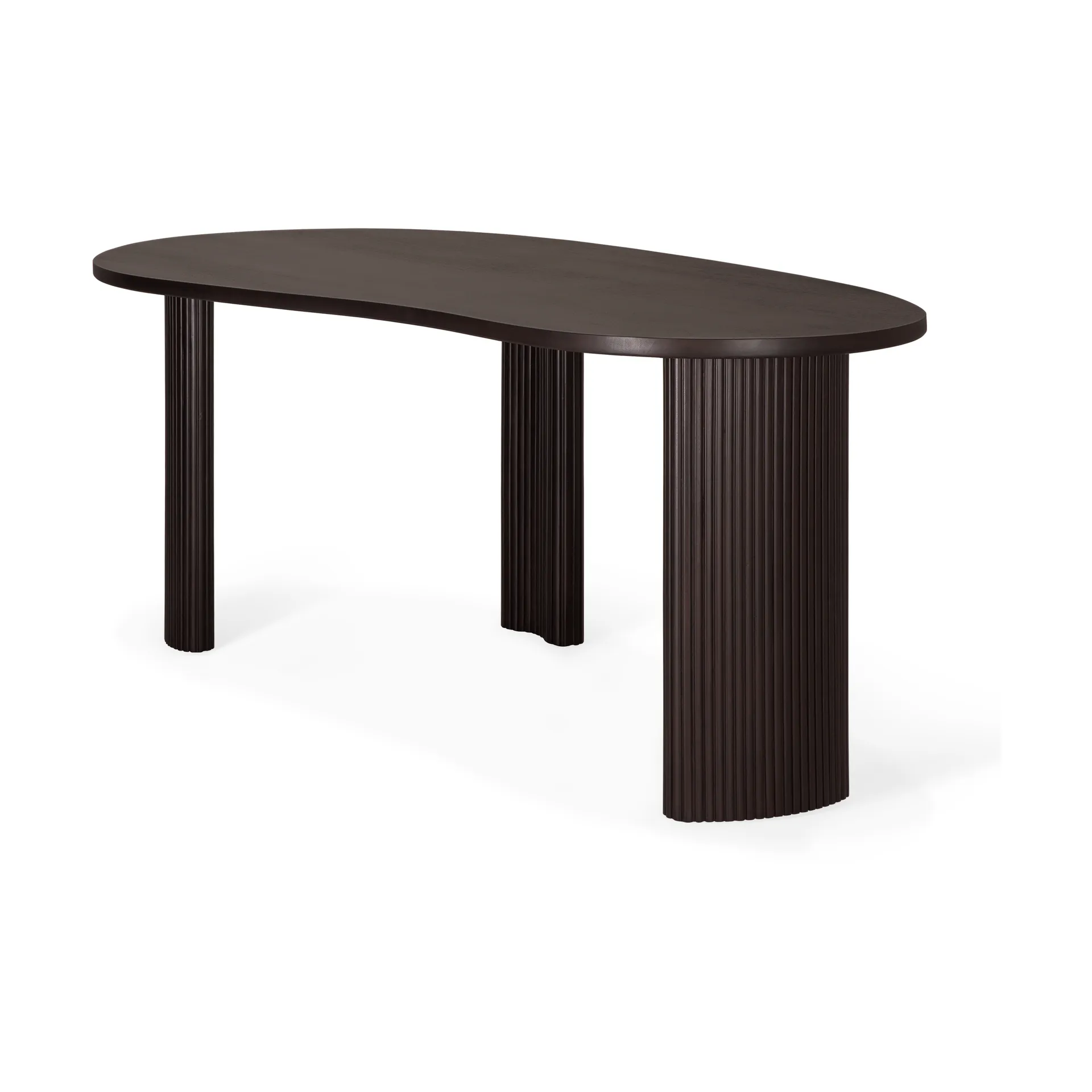 Boomerang Schreibtisch, Dark brown mahogny, 200x100x76 cm Ethnicraft
