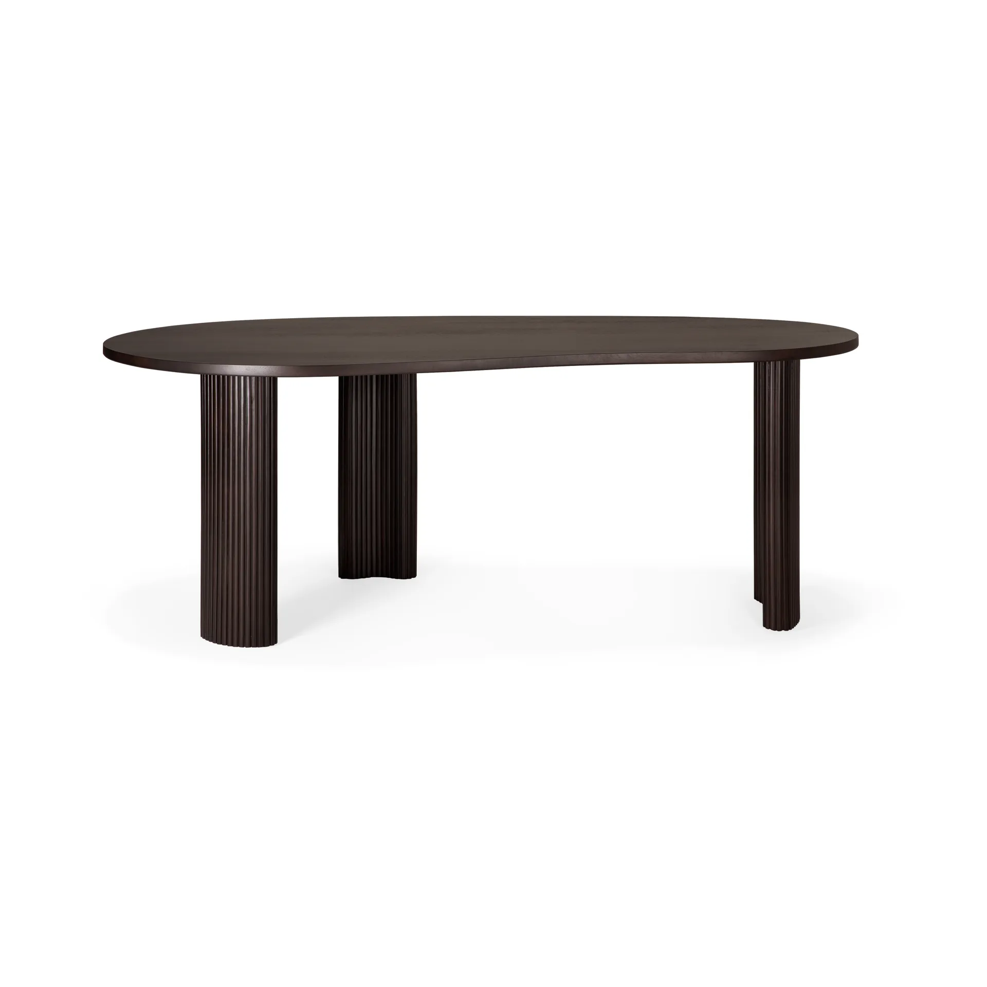 Boomerang Schreibtisch, Dark brown mahogny, 200x100x76 cm Ethnicraft